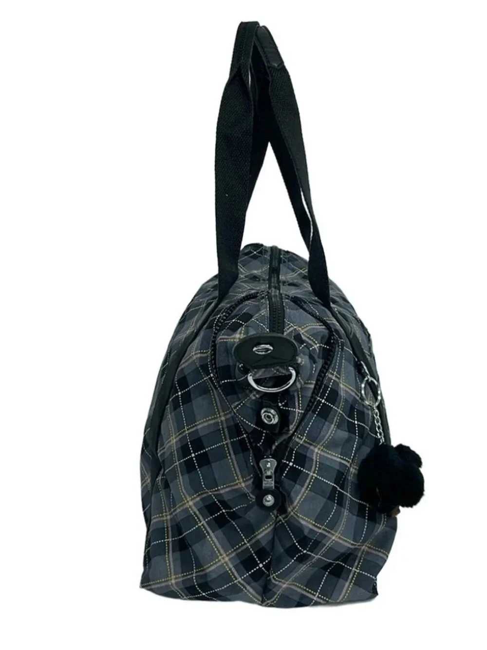 Kipling Dark Gray Black Multi Nylon Shoulder Bag